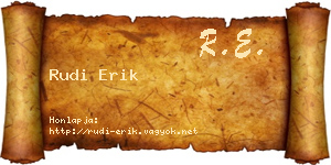 Rudi Erik névjegykártya