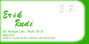 erik rudi business card